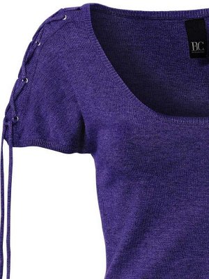 1к Heine - Best Connections  Пуловер, лиловый  Волшебный материал, современный стиль и отличные детали. Изысканный пуловер с эффектной шнуровкой на плечах. Большой круглый вырез и привлекательные вста