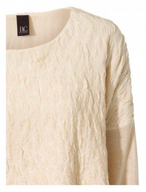 1к Heine - Best Connections  Пуловер, абрикосовый  Волнительная мода. Привлекательный пуловер 2 в 1 с удлиненной сатиновой подкладкой. Эффектная структура и круглый вырез. Широкие плечи, длинные рукав