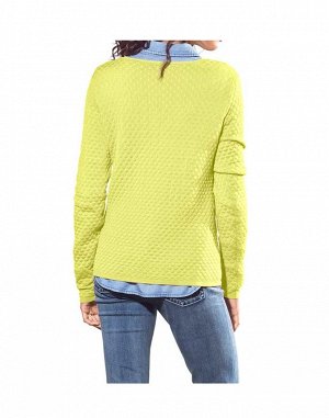 1к Heine - Best Connections  Пуловер, лимонный  Модный хит и экстравагантный стиль! Свободный пуловер угловатой формы со структурным эффектом. Круглый вырез с краями резиночной вязкой. Обрамляющая фиг