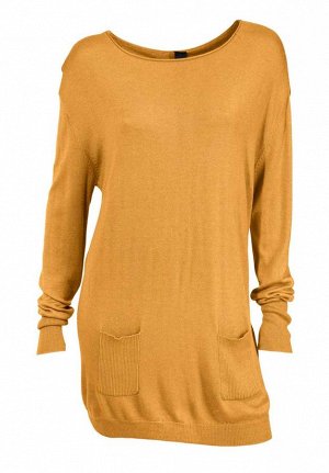 1к Heine - Best Connections  Пуловер, желтый  Модная непринужденность удлиненного пуловера с застежкой на пуговицах сзади. Длинные рукава с широкими манжетами резиночной вязкой, широкие плечи. 2 накла