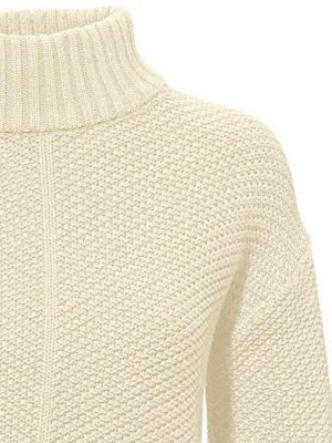 1к Heine - Best Connections  Пуловер, белый  Просто и благородно. Эффектный трикотаж с высоким воротником-стойкой резиночной вязкой, широкими плечами и рукавами. Края резиночной вязкой. Обрамляющая фи