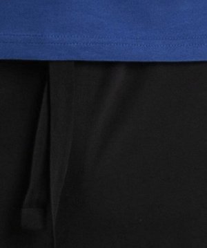 Мужская пижама Atlantic, 1 шт. в уп., хлопок, голубая + темно-синяя, NMP-358/02