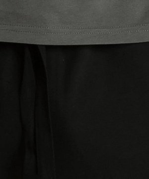 Мужская пижама Atlantic, 1 шт. в уп., хлопок, светлый хаки + черная, NMP-358/01