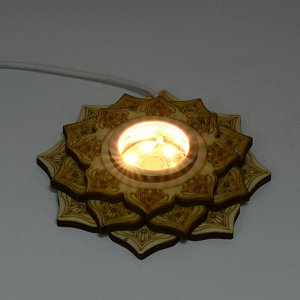 Подставка с подсветкой для шара, деревянная, 110*110мм