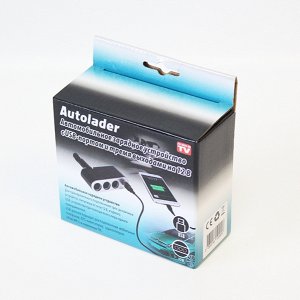 Автомобильное зарядное устройство Autolader с USB и 3 выходами 12 в