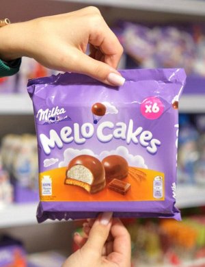 Печенье с воздушным суфле в молочном шоколаде Milka Melo-Cakes / Мело кейк 100 гр