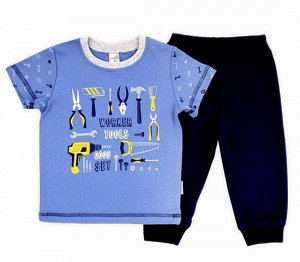 Пижама Crockid К 1113 Голубой/Синий