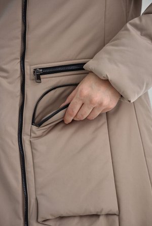 Пальто. Цвет: Бежевый