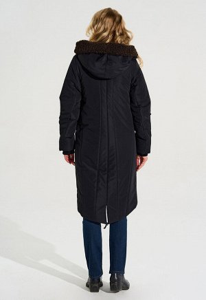 Пальто. Цвет: Черный