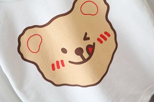 Детский костюм-тройка, с принтом "Медведь", цвет коричневый