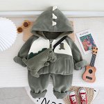 Детский костюм с сумкой через плечо &quot;Крокодил&quot;, цвет серо-зеленый