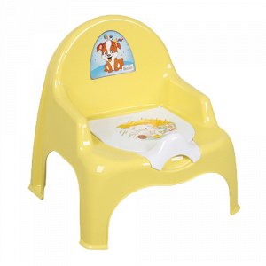 184670--Детский горшок-кресло НИШ желтый/оранжевый  Dunya Plastik 35*32*28 см