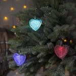 Подвеска световая &quot;Сердечко&quot;, 7 см, батарейки в комплекте, МИКС