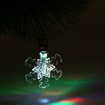 Подвеска световая &quot;Снежинка малая&quot; 7см., (батарейки в комплекте) 1 LED, RGB
