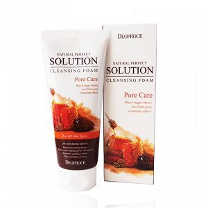 DEOPROCE NATURAL PERFECT SOLUTION CLEANSING FOAM PORE CAREПенка-скраб на основе бурого сахара
