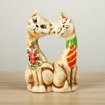 Сувенир &quot;Коты&quot; сердце, шамот