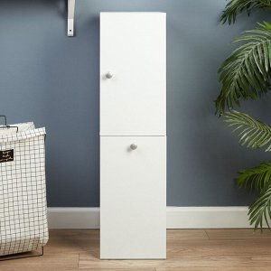 Шкаф-Пенал для ванной комнаты с корзиной, 30 х 34 х 113,4 см