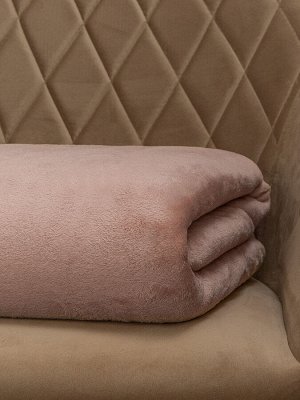 Плед пышный Absolute, плюшевый, фланелевый мягкий, однотонный, размер 150х200 см. Цвет: Розовая пудра