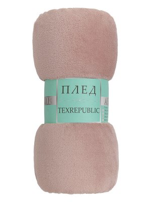 Плед пышный Absolute, плюшевый, фланелевый мягкий, однотонный, размер 150х200 см. Цвет: Розовая пудра