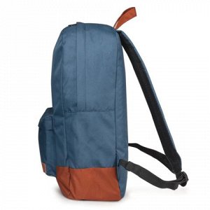 Рюкзак BRAUBERG универсальный, сити-формат, синий с коричнев