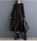 Платье с белыми полосами