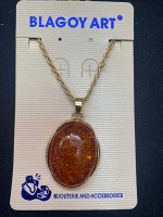Кулон Янтарный камень