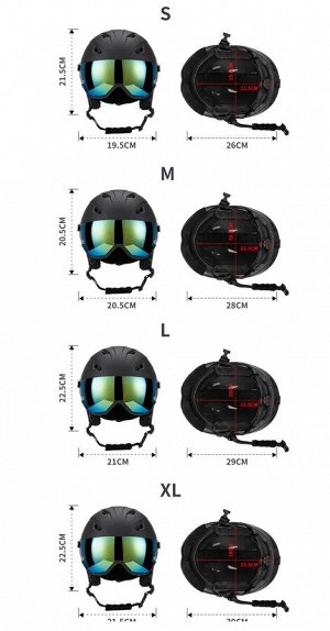 Шлем для лыж и сноуборда визором Chinion ZL-S018. Черный