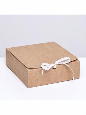 Коробка складная 15 х15 х5 см крафт