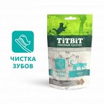 Хрустящие подушечки TitBit для кошек, для чистки зубов, с мясом утки, 60 г