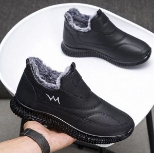 Мужские зимние ботинки, нескользящие, черный