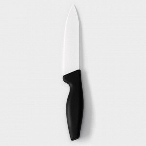 Нож керамический Доляна «Тень», лезвие 13 см, цвет чёрный