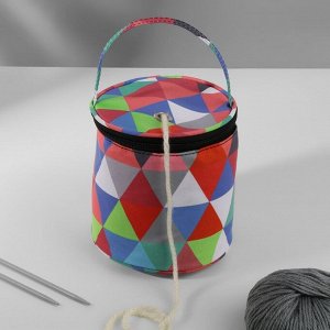 Сумка-футляр «Треугольники», 1 люверс, d=14x14.5 см, разноцветная