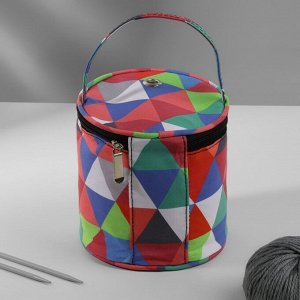 Сумка-футляр «Треугольники», 1 люверс, d=14x14.5 см, разноцветная