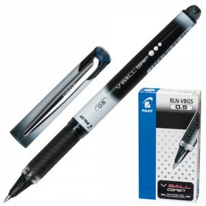 Ручка-роллер PILOT V-Ball Grip, корпус с печатью, 0,5мм, лин