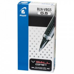 Ручка-роллер PILOT V-Ball Grip, корпус с печатью, 0,5мм, лин