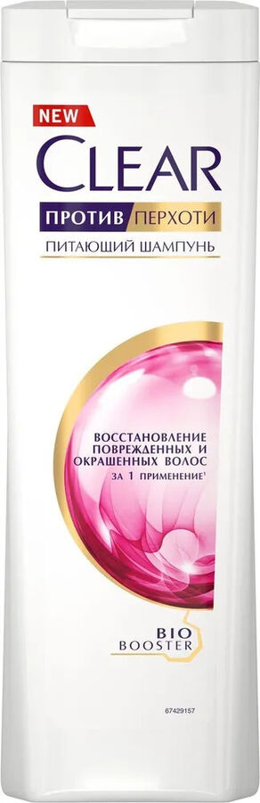Клеар Шампунь Восстановление поврежденных окрашенных волос, Clear women, 400 мл