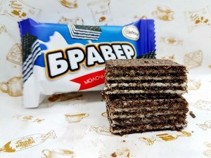 Вафли Акконд Бравер какао и молоко 250г