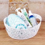 Корзинка КРУЖЕВО 2,5л Белый