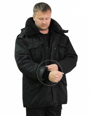 Куртка ЗИМА тк.Смесовая цв.Чёрный