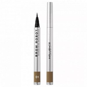 *Influence Beauty Маркер для бровей Brow robot тон 01, светло-русый #
