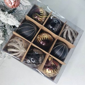 Ёлочные игрушки набор Ø7см 9шт