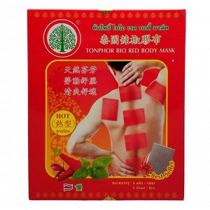 TONPHOR Согревающий перцовый пластырь / Bio Red Body Mask Hot, 5 шт./уп.