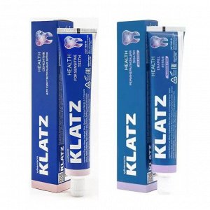 Клатц Набор зубных паст Health для укрепления эмали: Реминерализация эмали 75 мл + Сенситив 75 мл (Klatz, Health)