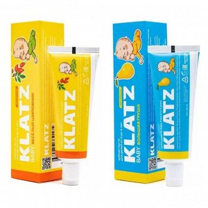 Клатц Набор зубных паст Baby: Большая груша 40 мл + Веселый шиповник 40 мл (Klatz, Baby)