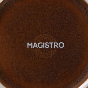 Салатник Magistro Garland, 700 мл, d=17 см, фарфор, синий, коричневый