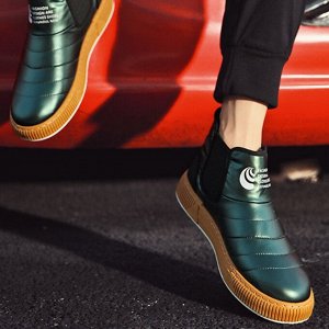 Мужские зимние ботинки-челси, дышащие, нескользящие, темно-зеленый