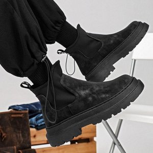 Мужские зимние ботинки-челси, черный