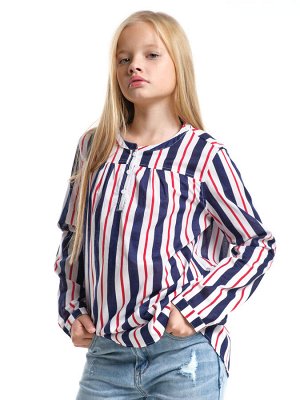 Блузка (98-122см) UD 4786-2(2) синий/красный