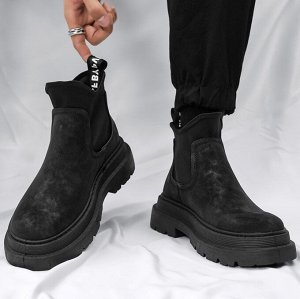 Мужские ботинки-челси, нескользящие, дышащие, черный