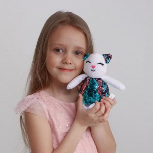 Мягкая игрушка «Кошечка Лиззи» с пайетками, 6 см х 23 см х 16 см